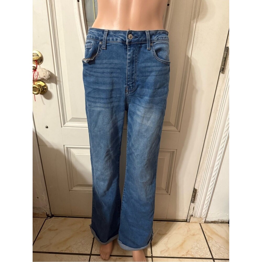 Women’s Wax Jean high waist Medium Blue Flare Wide-Leg Jeans size 11/30